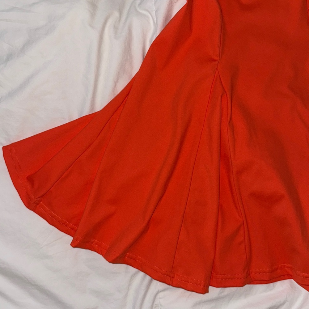 Orange Halter Mini Dress - Picture 3 of 9